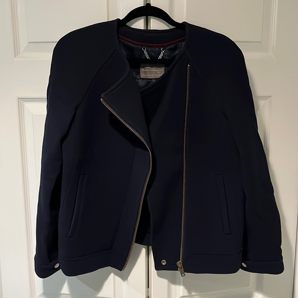 J Crew Double Cloth Wool Moto Jacket